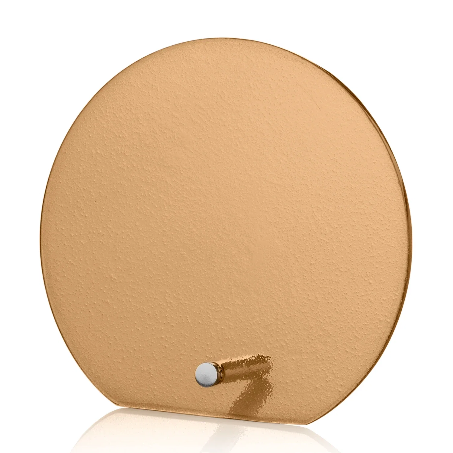 Branded Frosted Ice-Texture Glass Circle Award With Smooth Imprint Face for donor appreciation