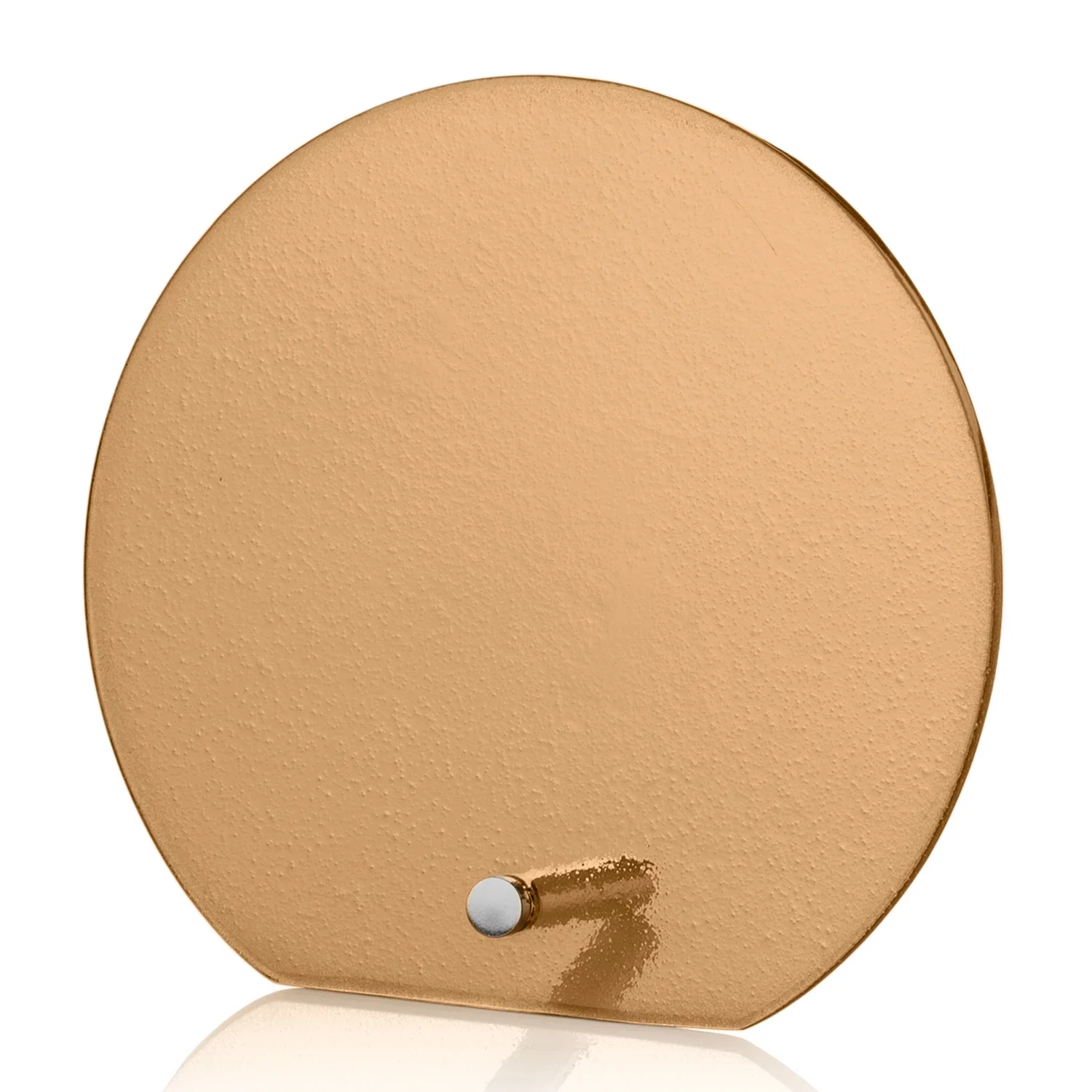 Branded Frosted Ice-Texture Glass Circle Award With Smooth Imprint Face for graduation ceremonies