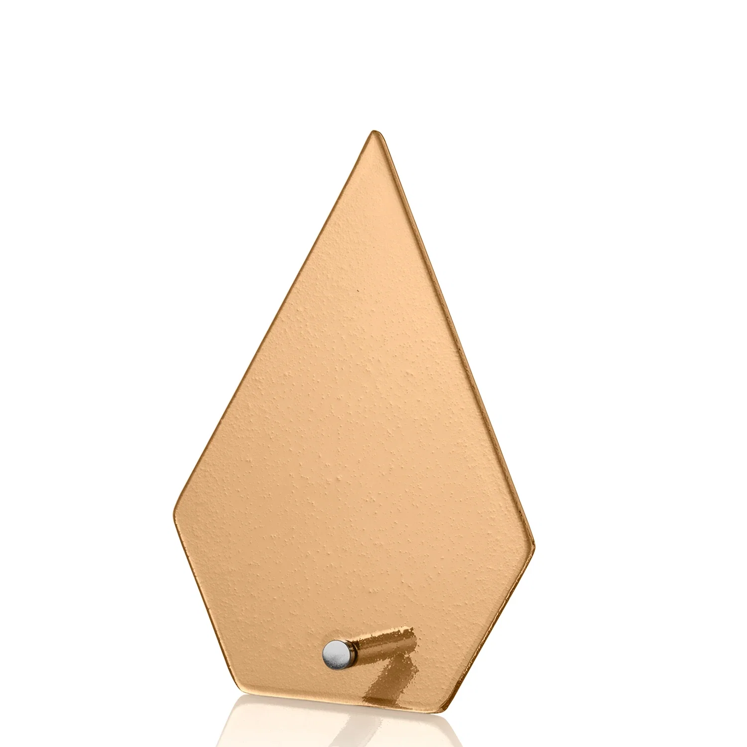 Branded Frosted Ice-Texture Glass Diamond Award With Chrome Pin for team milestone celebrations