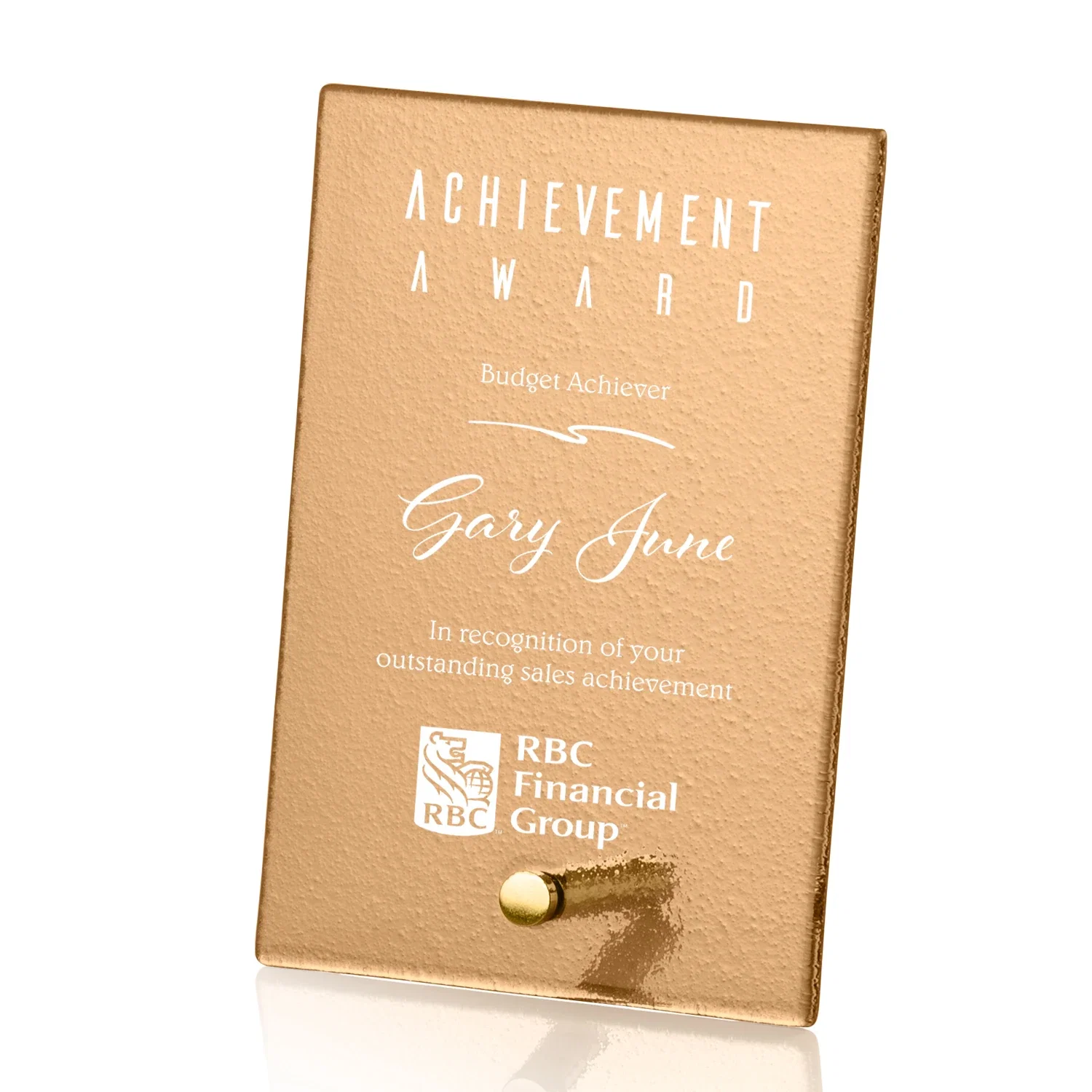 Personalized Frosted Ice-Texture Glass Rectangle Award With Full-Color Print Option, metal awards for graduation ceremonies