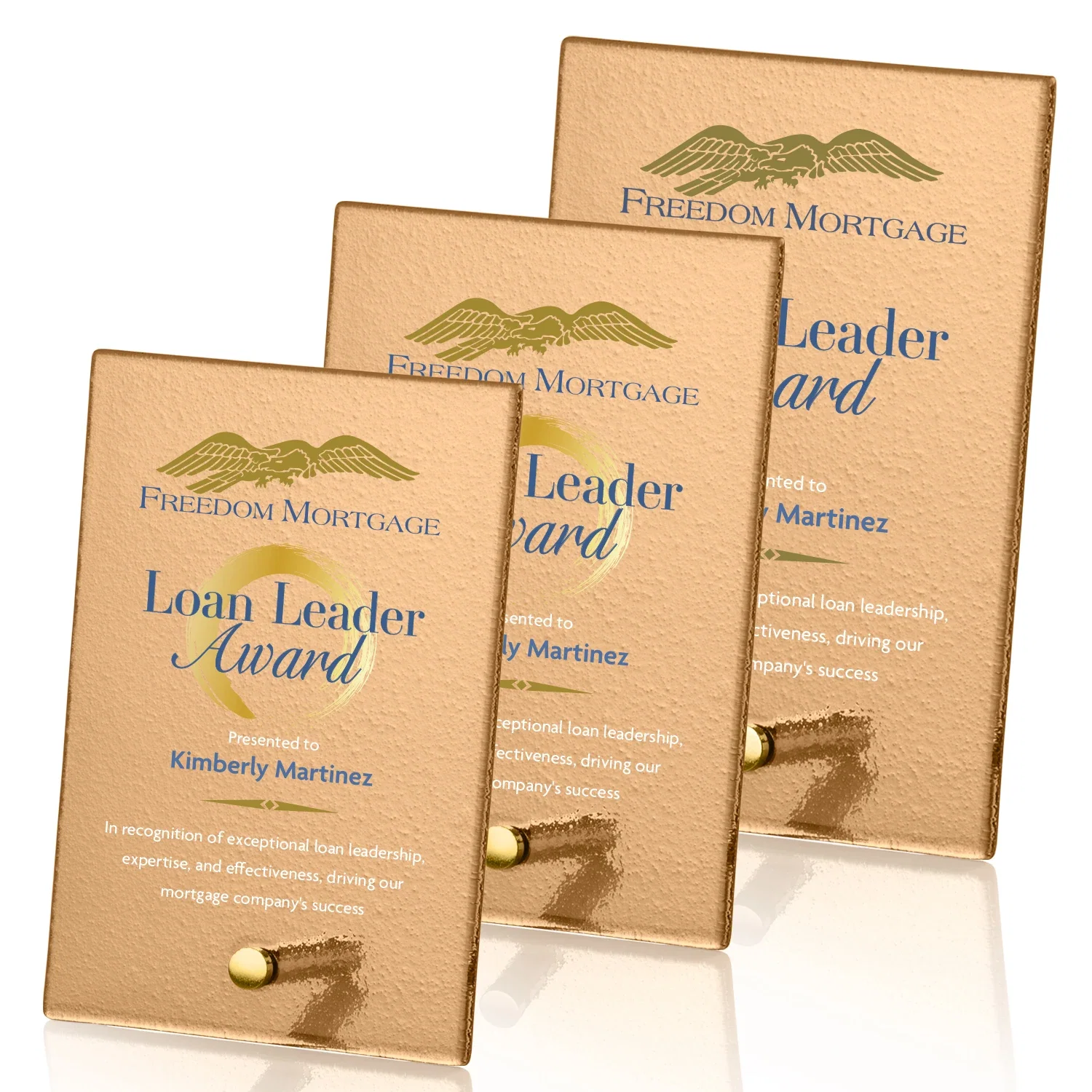 Promotional Frosted Ice-Texture Glass Rectangle Award With Full-Color Print Option, metal awards for employee recognition