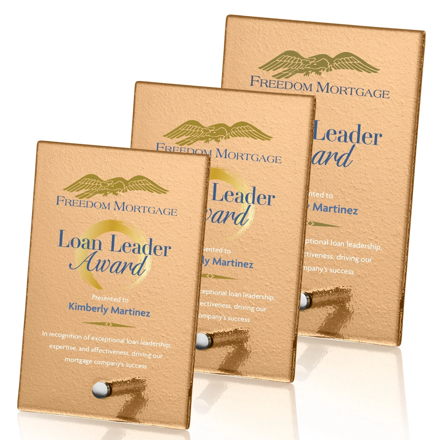 Promotional Frosted Ice-Texture Glass Rectangle Award With Full-Color Print Option, metal awards for retirement presentations
