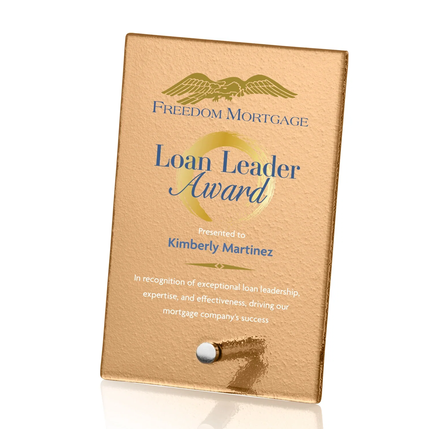 Promotional Frosted Ice-Texture Glass Rectangle Award With Full-Color Print Option, metal awards for graduation ceremonies