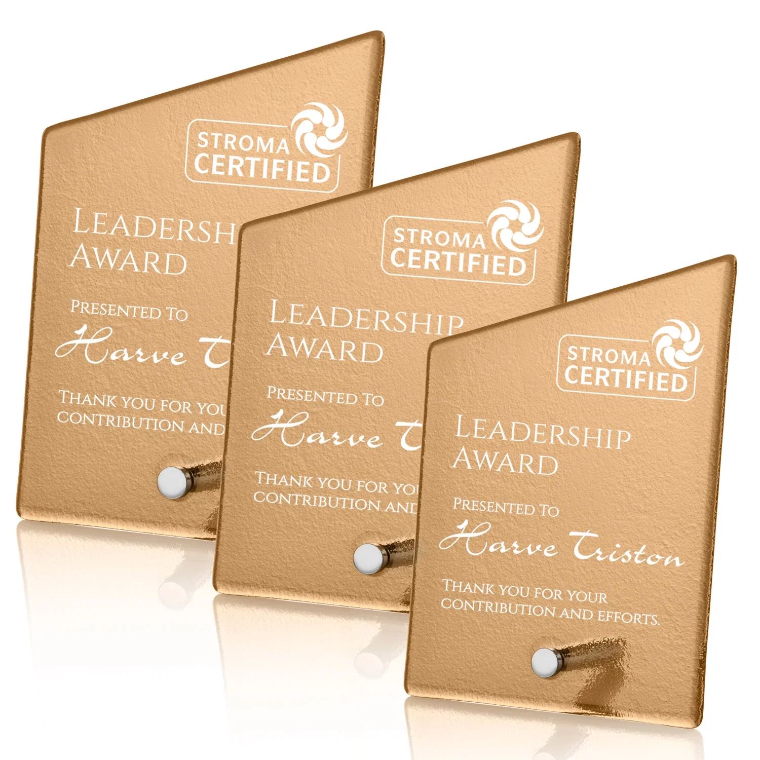 Personalized Frosted Ice-Texture Glass Slant Award, 3.5 x 4.75 in Imprint Area, metal awards for safety achievement programs