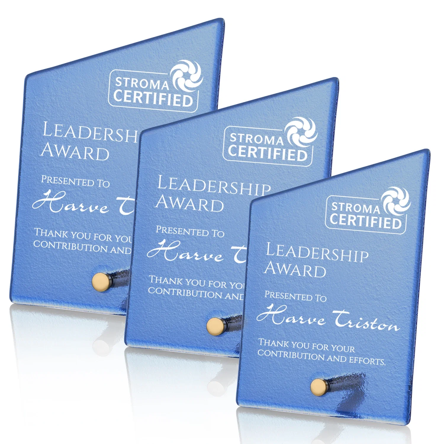 Custom Frosted Ice-Texture Glass Slant Award, 3.5 x 4.75 in Imprint Area, metal awards for safety achievement programs