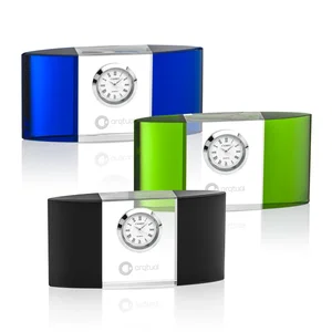 Optical Crystal Desk Clock With Separate Clock Face