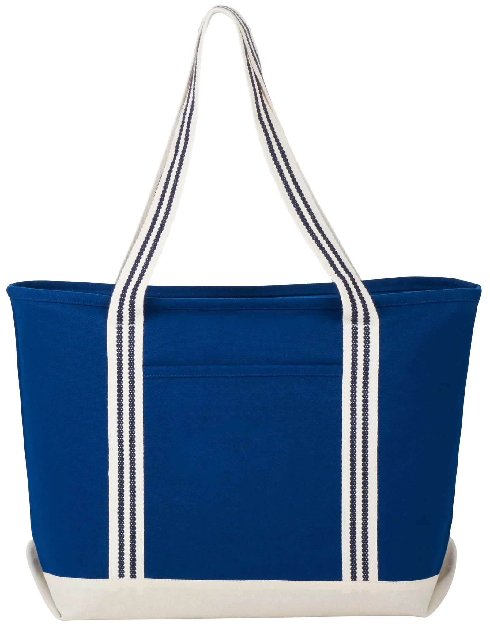 Custom Branded Cotton Zippered Boat Tote - 20oz Atlantic Stripe — view 10