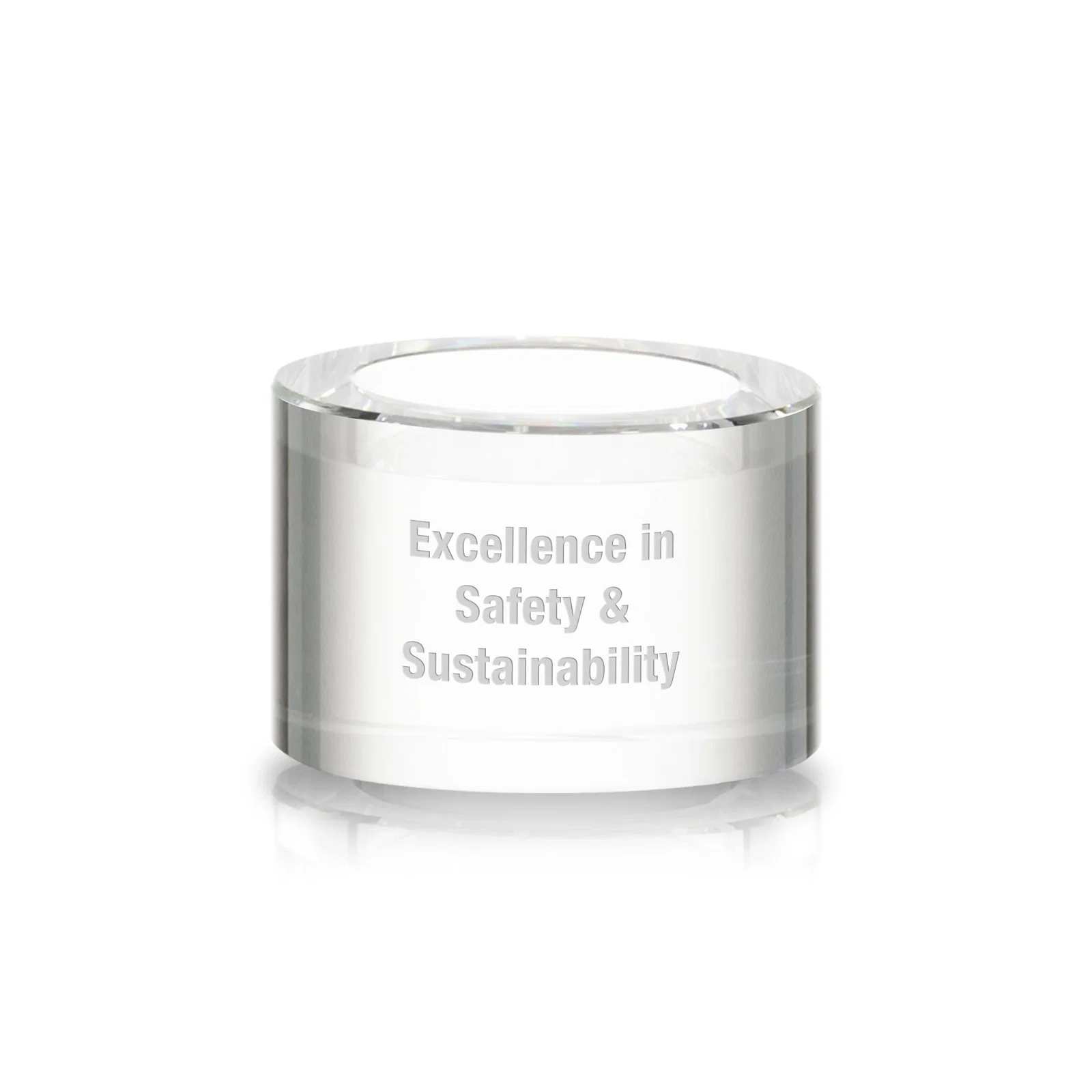 Custom Optical Crystal Stacking Tower Award with Circular Blocks for dealer and partner awards