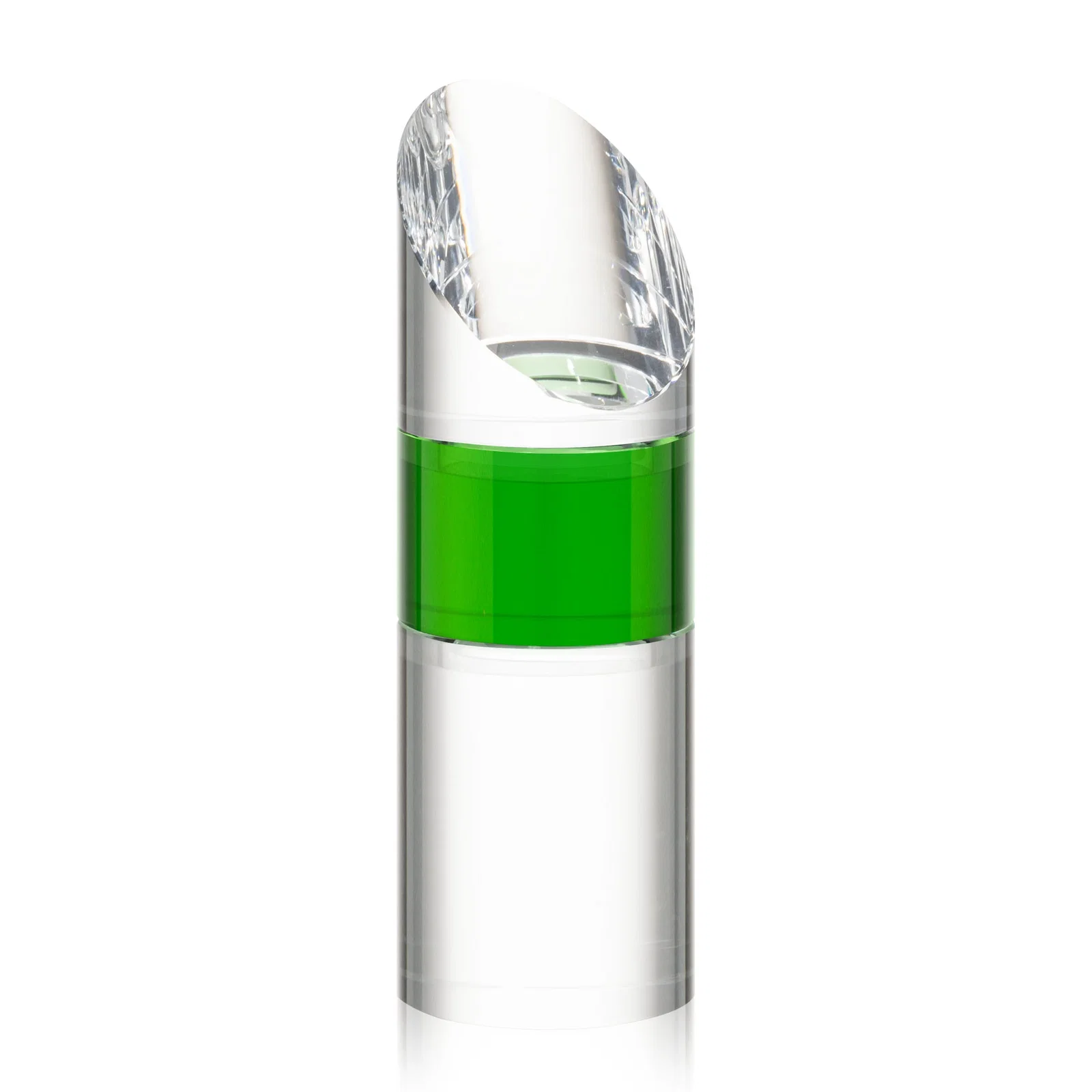 Custom Optical Crystal Stacking Tower Award with Circular Blocks, with your logo for retirement presentations