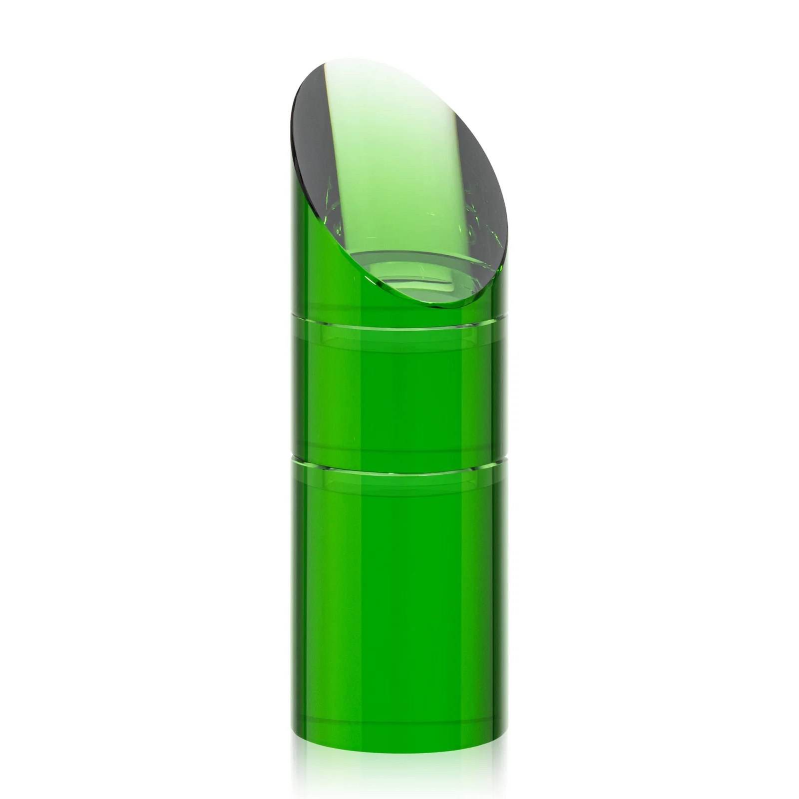 Custom Optical Crystal Stacking Tower Award with Circular Blocks, with your logo for volunteer appreciation