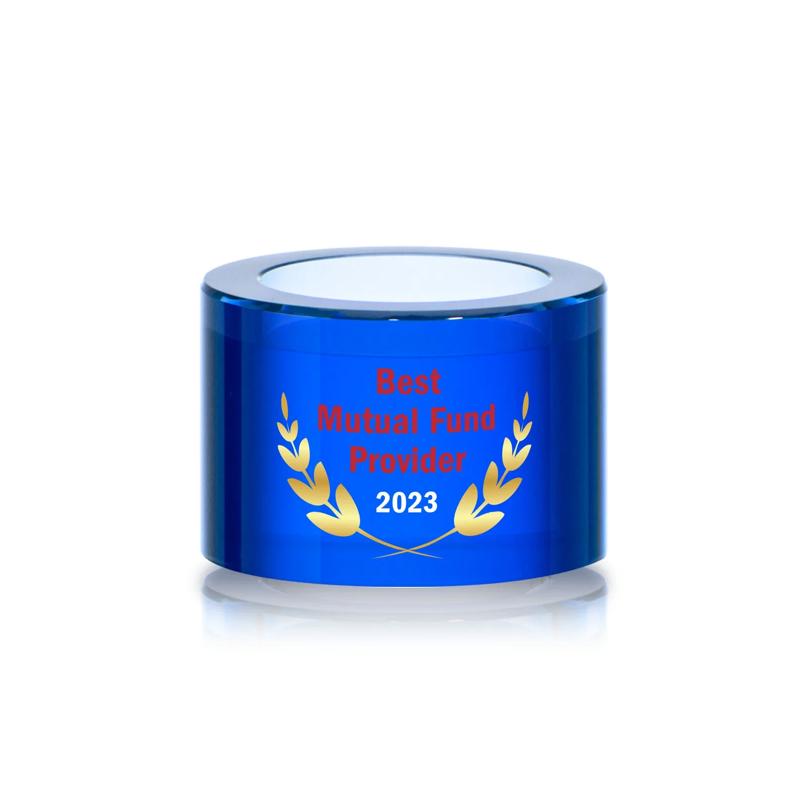 Personalized Optical Crystal Stacking Tower Award with Circular Blocks for volunteer appreciation