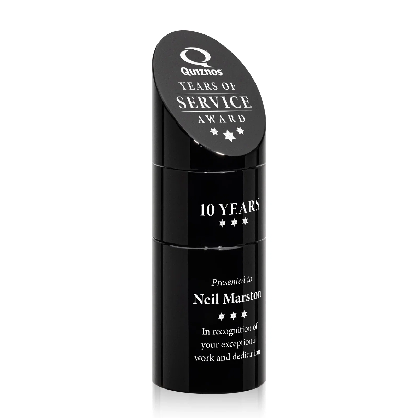 Branded Optical Crystal Stacking Tower Award with Circular Blocks for service anniversary gifts