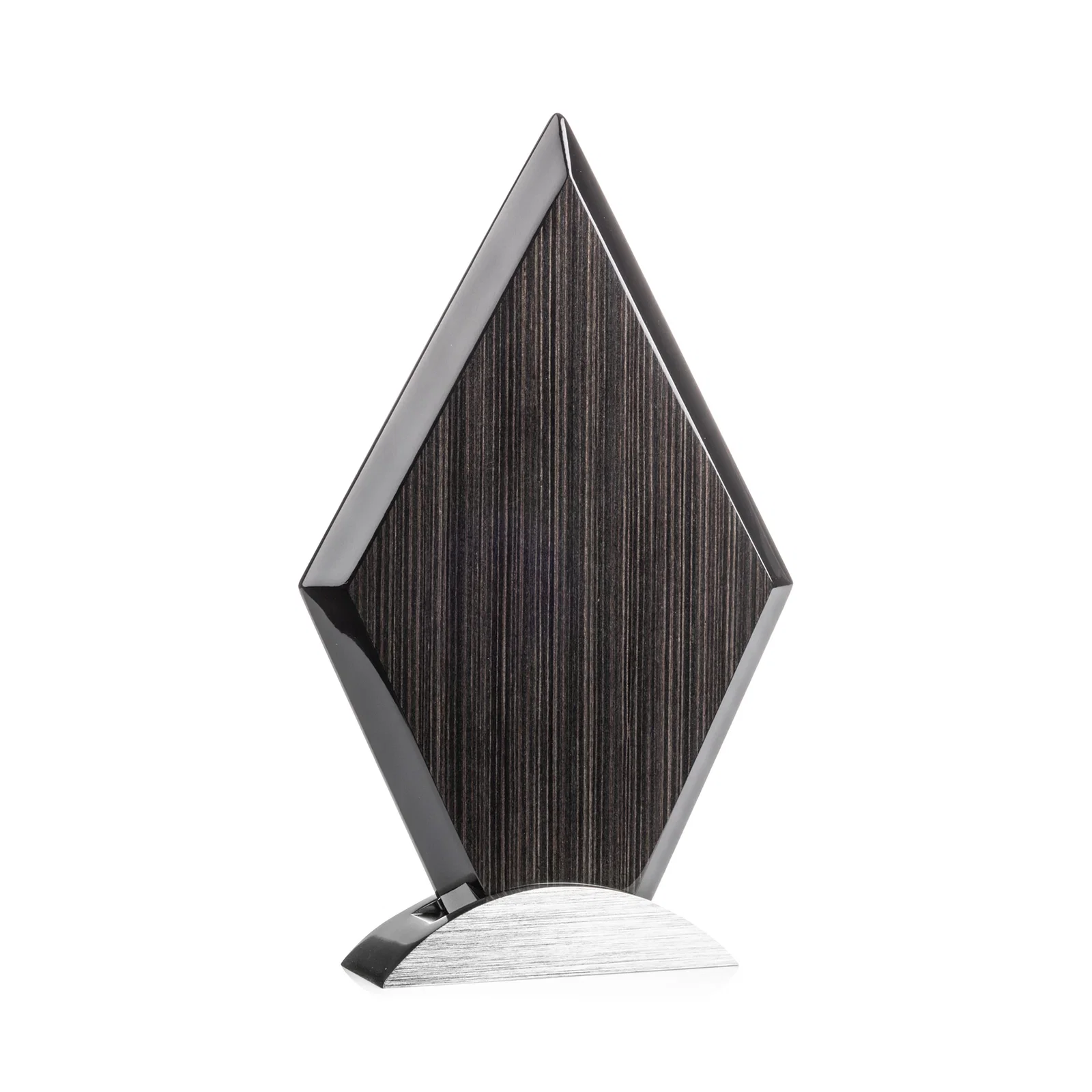 Personalized Slatewood Composite Diamond Award with Faceted Beveled Edges for graduation ceremonies