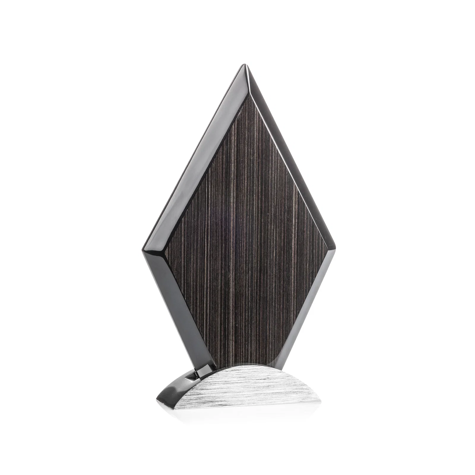 Personalized Slatewood Composite Diamond Award with Faceted Beveled Edges for volunteer appreciation