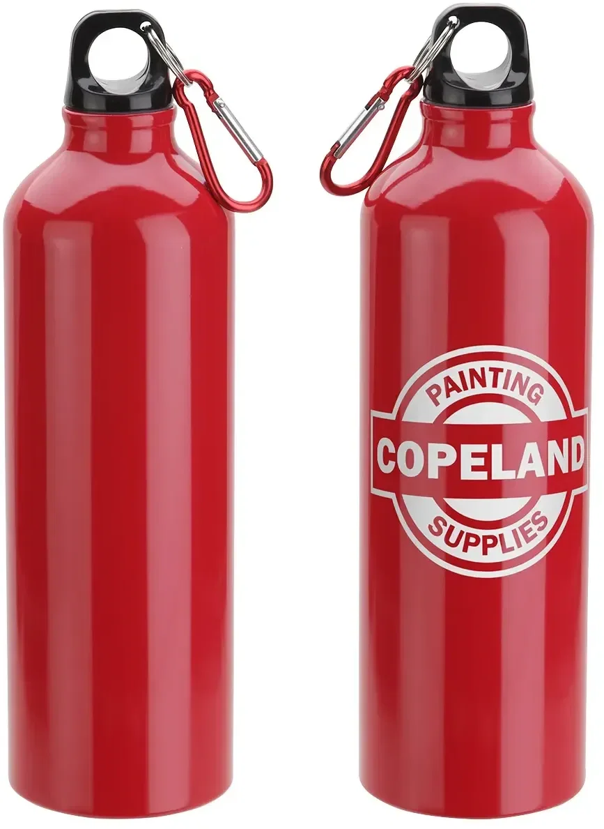 Promotional Atrium carabiner bottle lifestyle shot for outdoor and fitness events