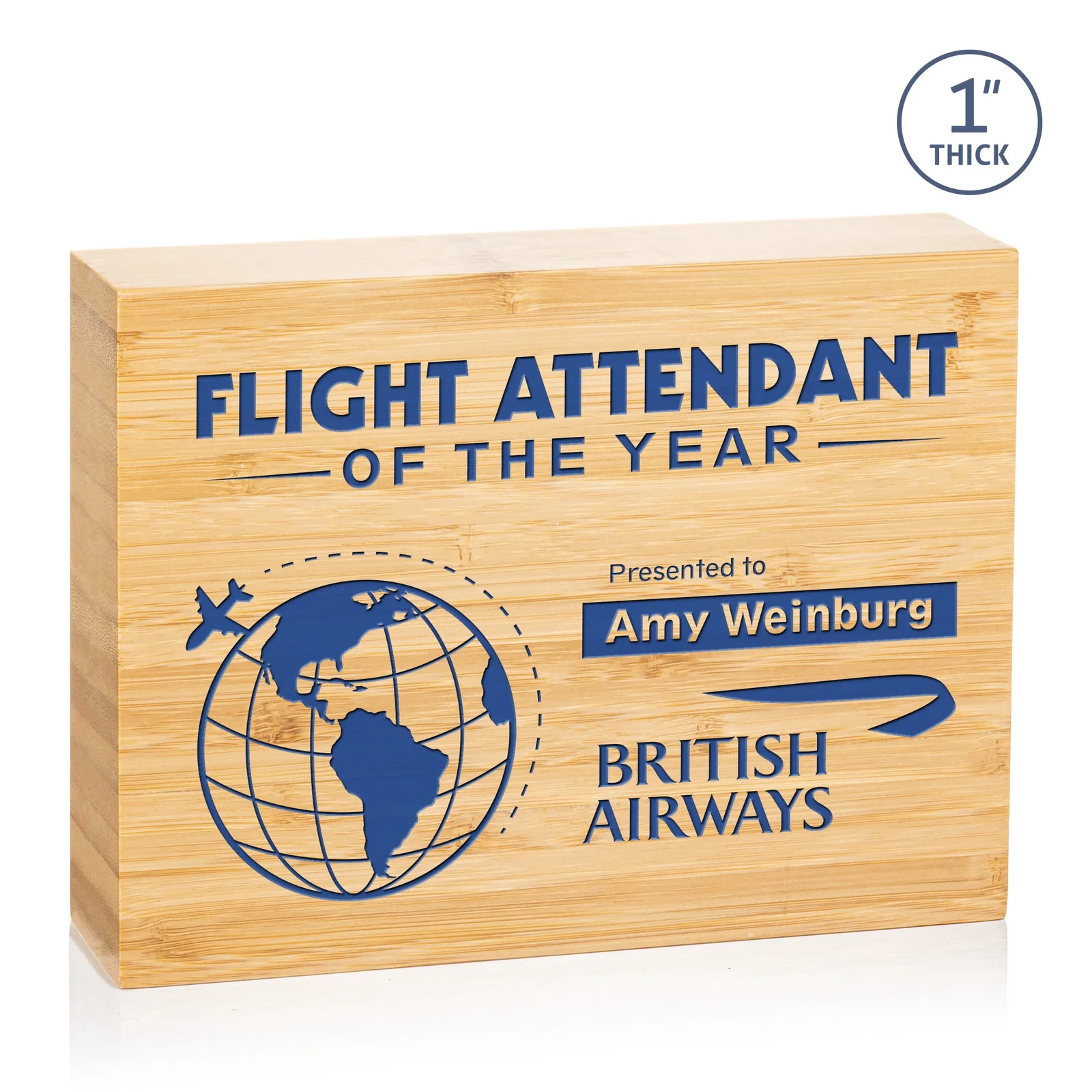 Personalized Bamboo Rectangle Award, Vertical or Horizontal, wood awards for employee recognition