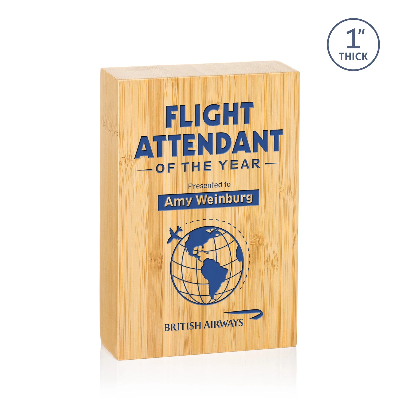 Personalized Bamboo Rectangle Award, Vertical or Horizontal, wood awards for corporate award ceremonies