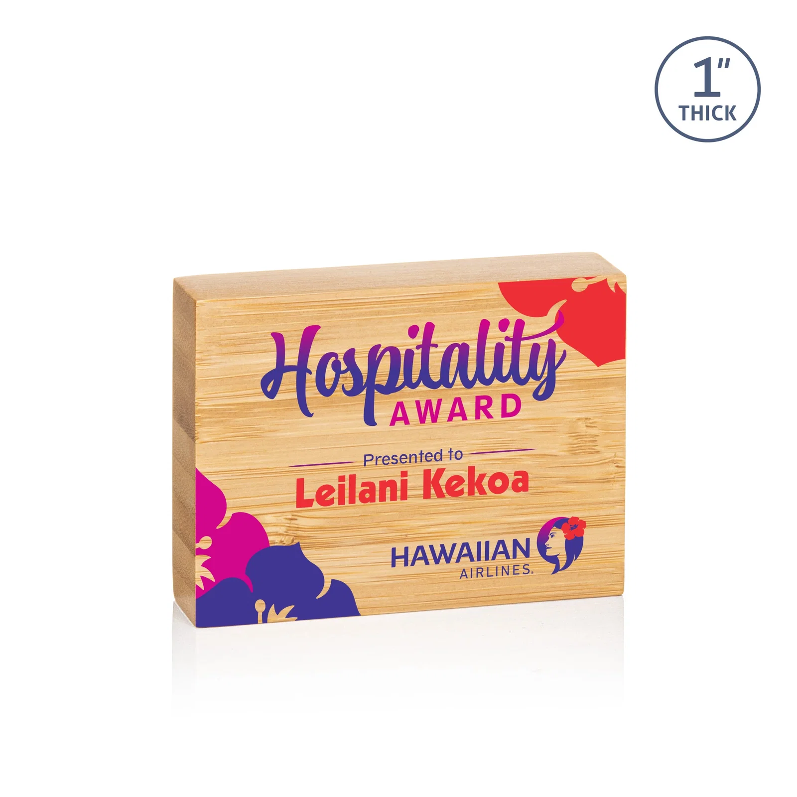 Personalized Bamboo Rectangle Award, Vertical or Horizontal, wood awards for sales achievement awards