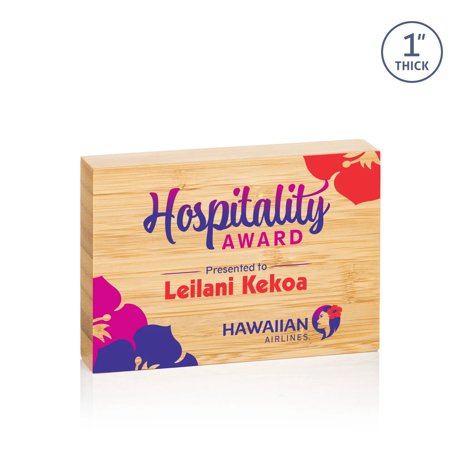 Personalized Bamboo Rectangle Award, Vertical or Horizontal, wood awards for retirement presentations