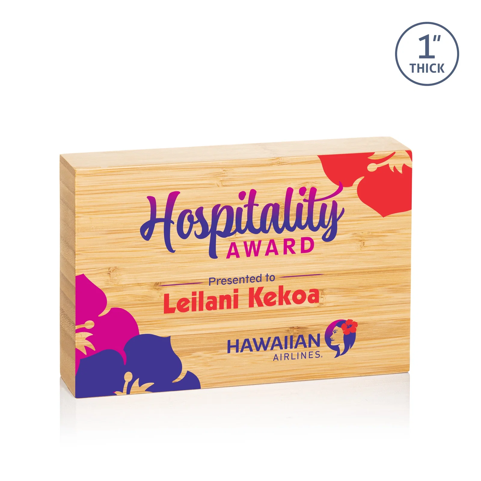 Personalized Bamboo Rectangle Award, Vertical or Horizontal, wood awards for team milestone celebrations