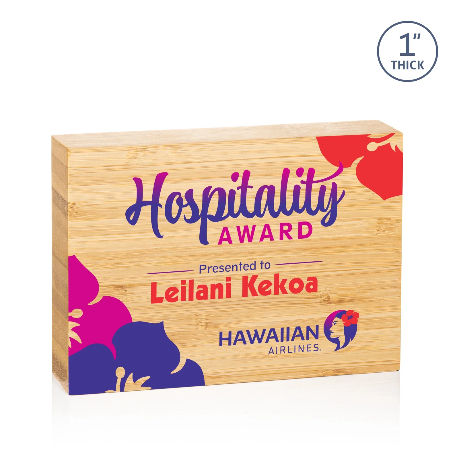 Personalized Bamboo Rectangle Award, Vertical or Horizontal, wood awards for donor appreciation