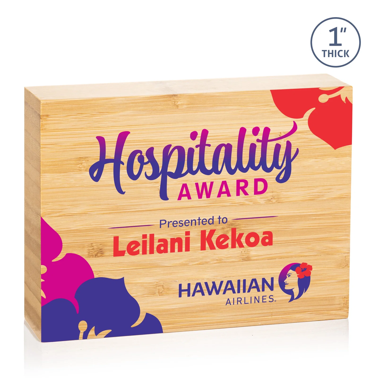 Personalized Bamboo Rectangle Award, Vertical or Horizontal, wood awards for graduation ceremonies