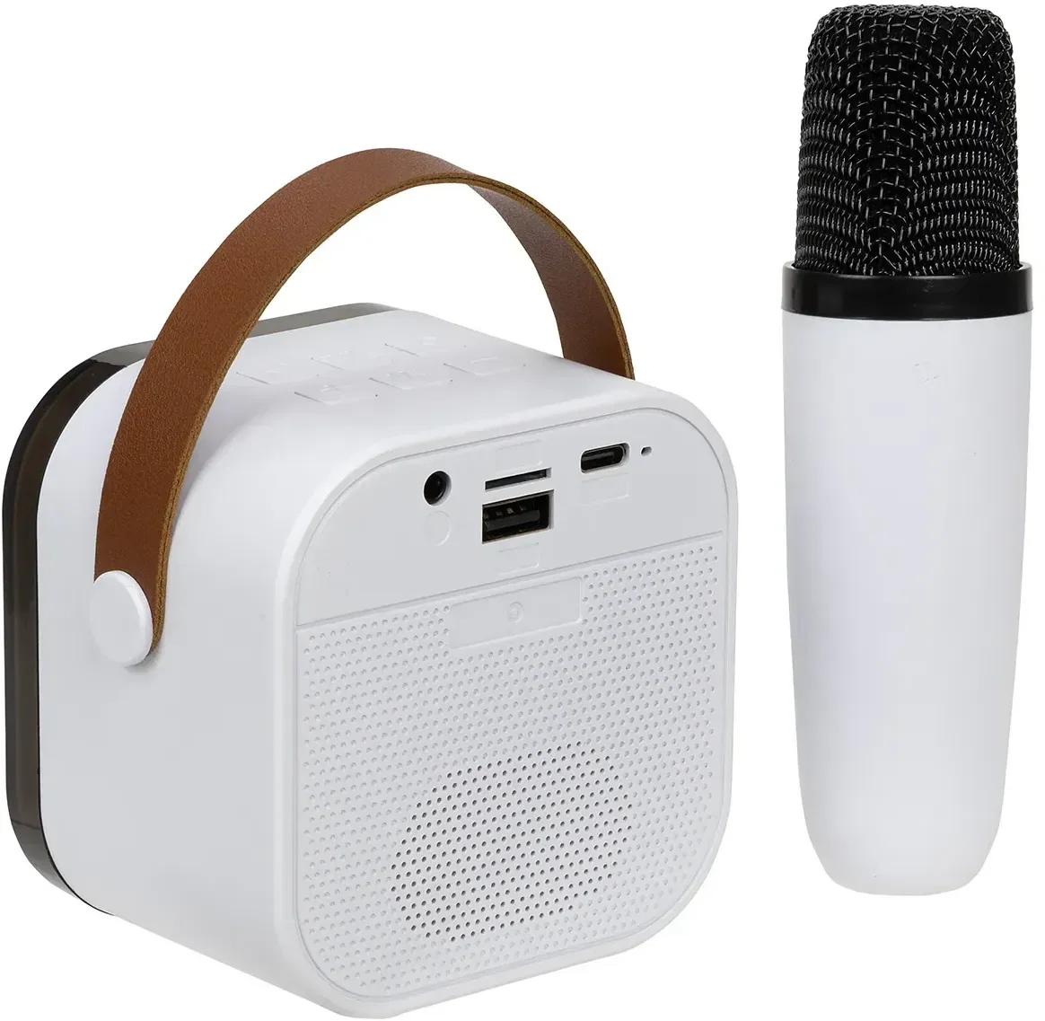 Custom karaoke Bluetooth speaker with logo space on the speaker body