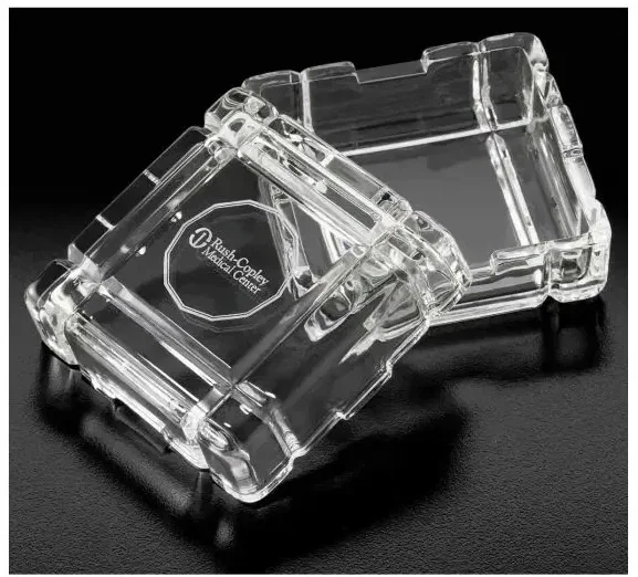 Augustus Optical Crystal Lidded Keepsake Box