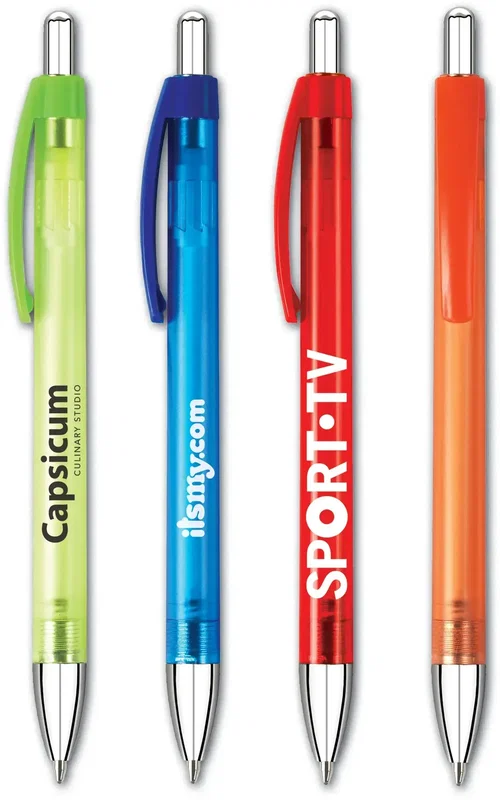 Aurora Frost Retractable Click Pen: Customizable Smooth Writer — view 1