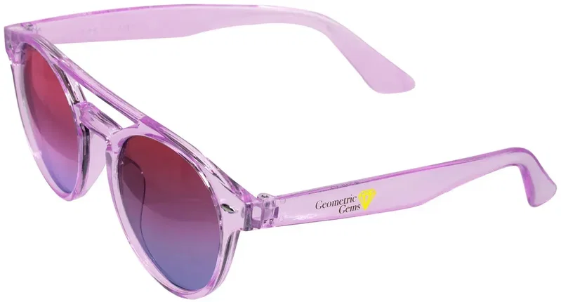 Personalized Aurora Round Sunglasses - Custom Logo Print — view 3