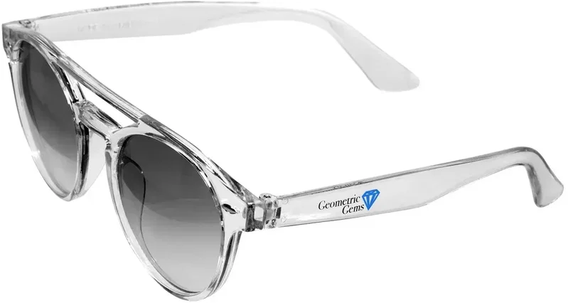 Personalized Aurora Round Sunglasses - Custom Logo Print — view 4