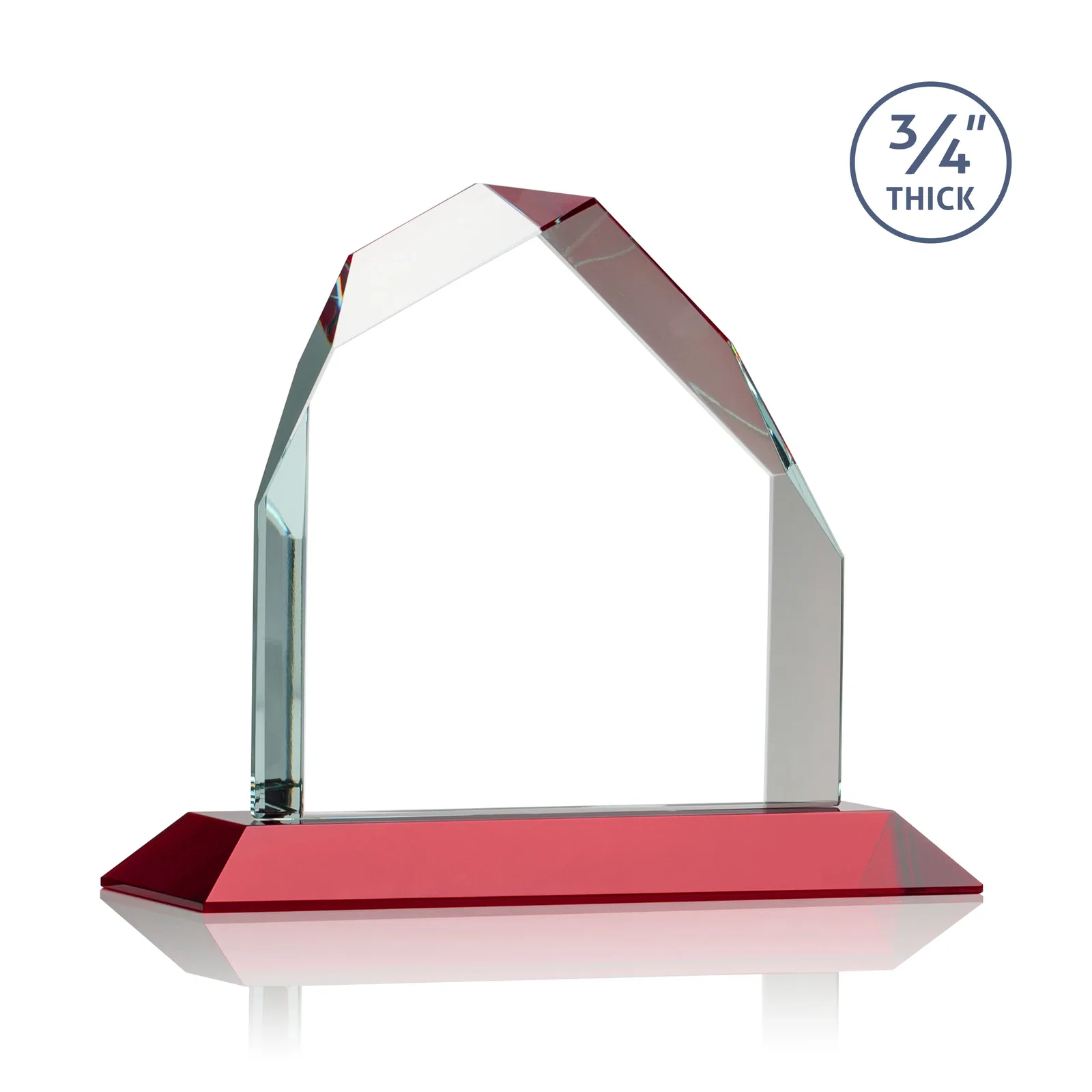 Custom Starfire Crystal Peak Award with Divergent Bevel Edges, awards, with your logo for sales achievement awards