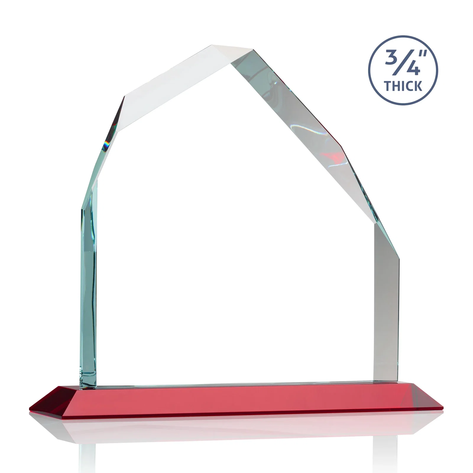 Custom Starfire Crystal Peak Award with Divergent Bevel Edges, awards, with your logo for team milestone celebrations