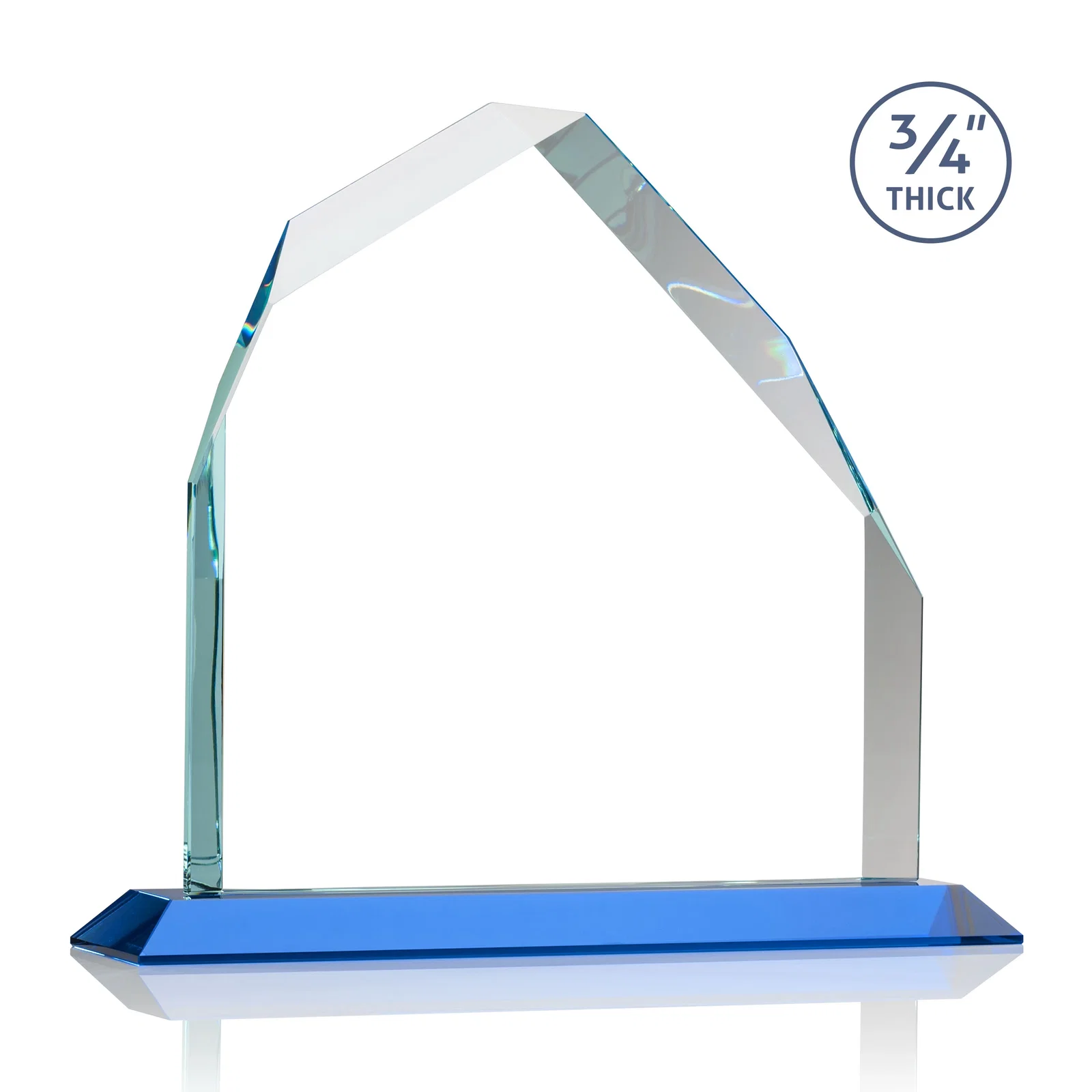 Custom Starfire Crystal Peak Award with Divergent Bevel Edges, awards, with your logo for safety achievement programs