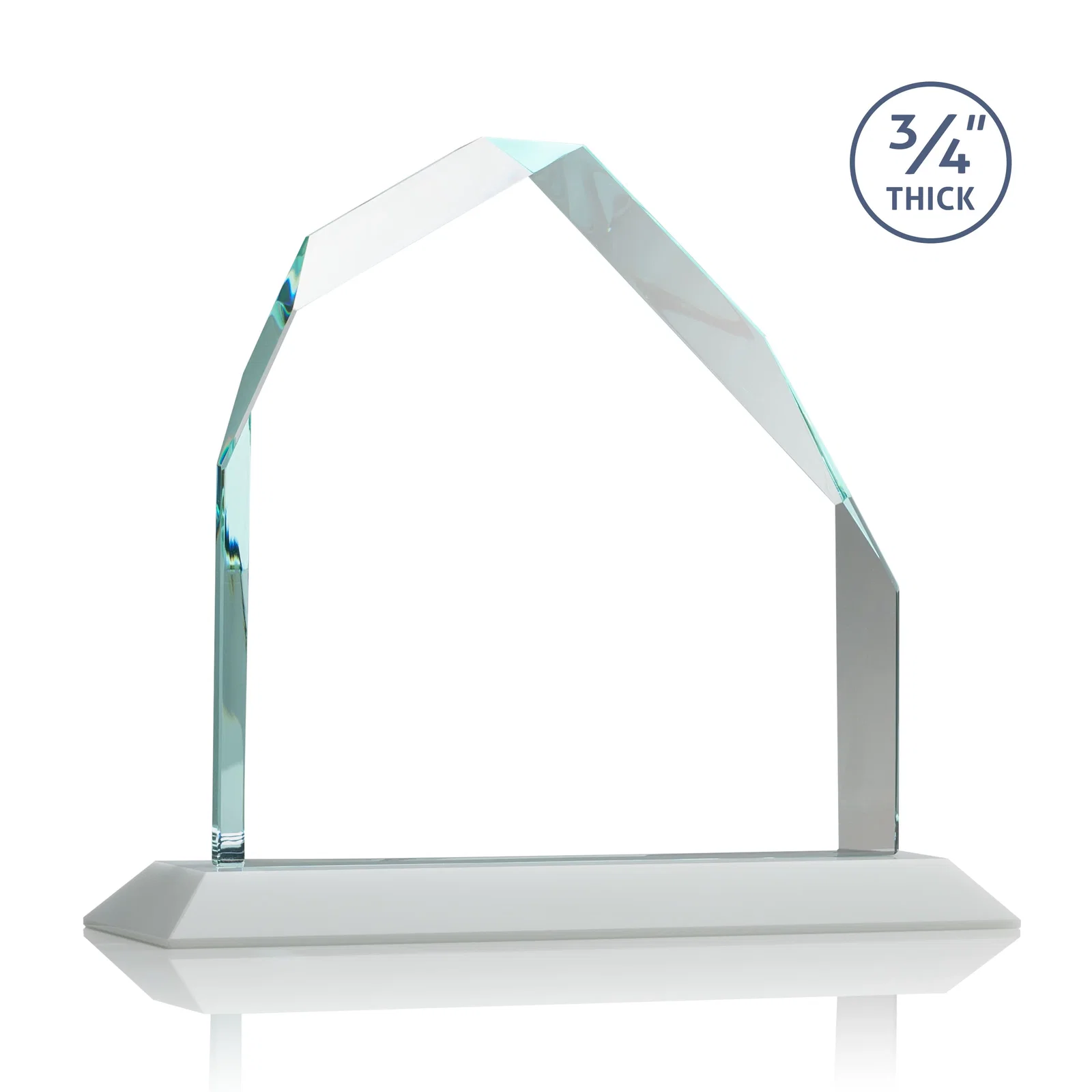 Custom Starfire Crystal Peak Award with Divergent Bevel Edges, awards, with your logo for dealer and partner awards