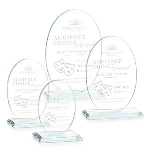 Starfire Crystal Half-Inch-Thick Oval Award