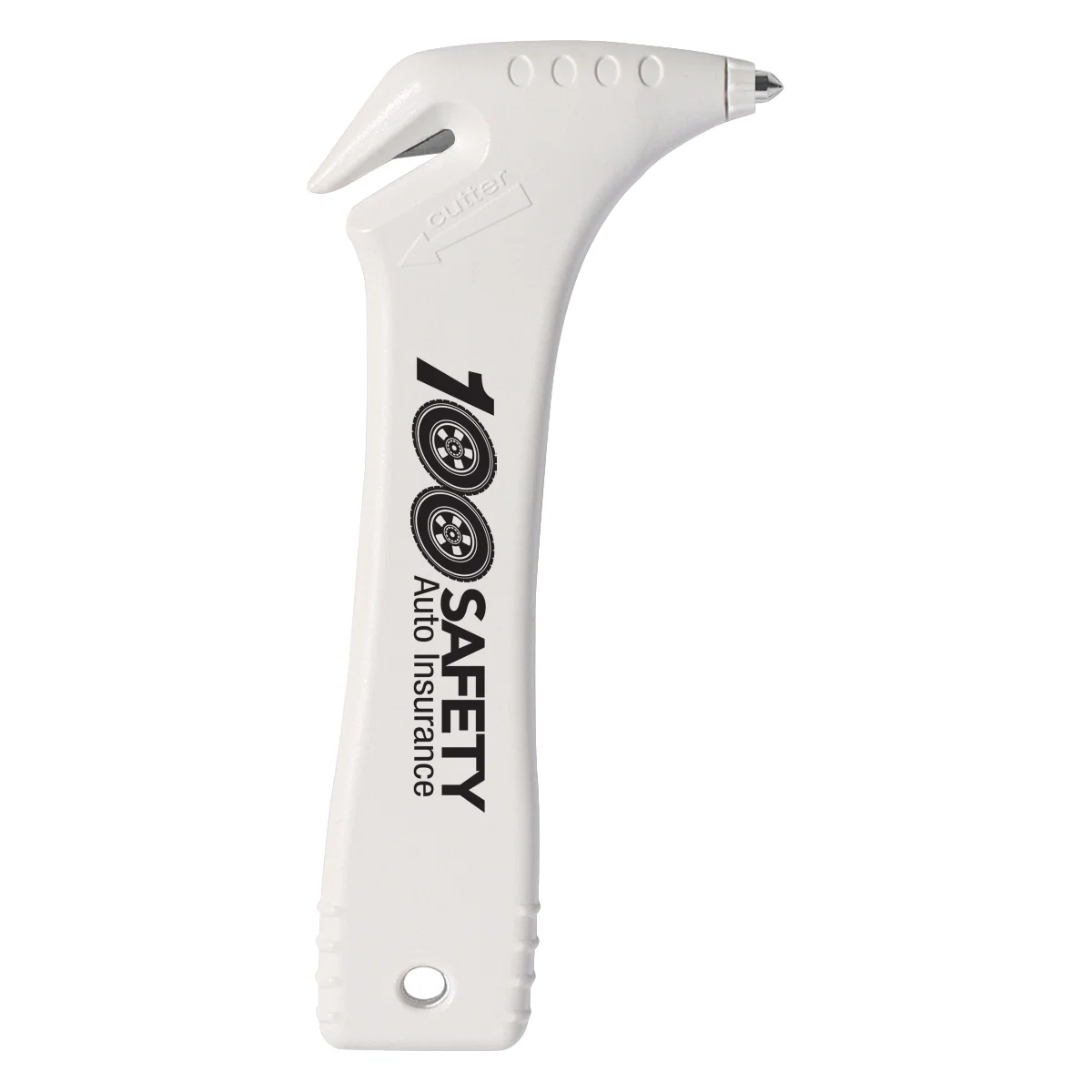 Handheld auto safety tool shaped to fit a glove box