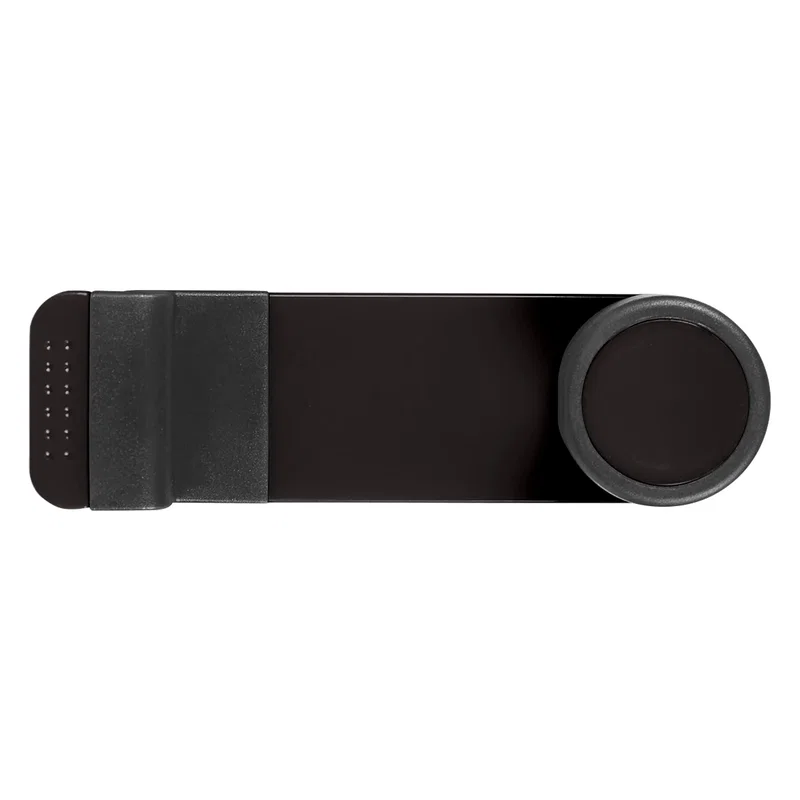 Phone sitting upright in the dashboard cradle