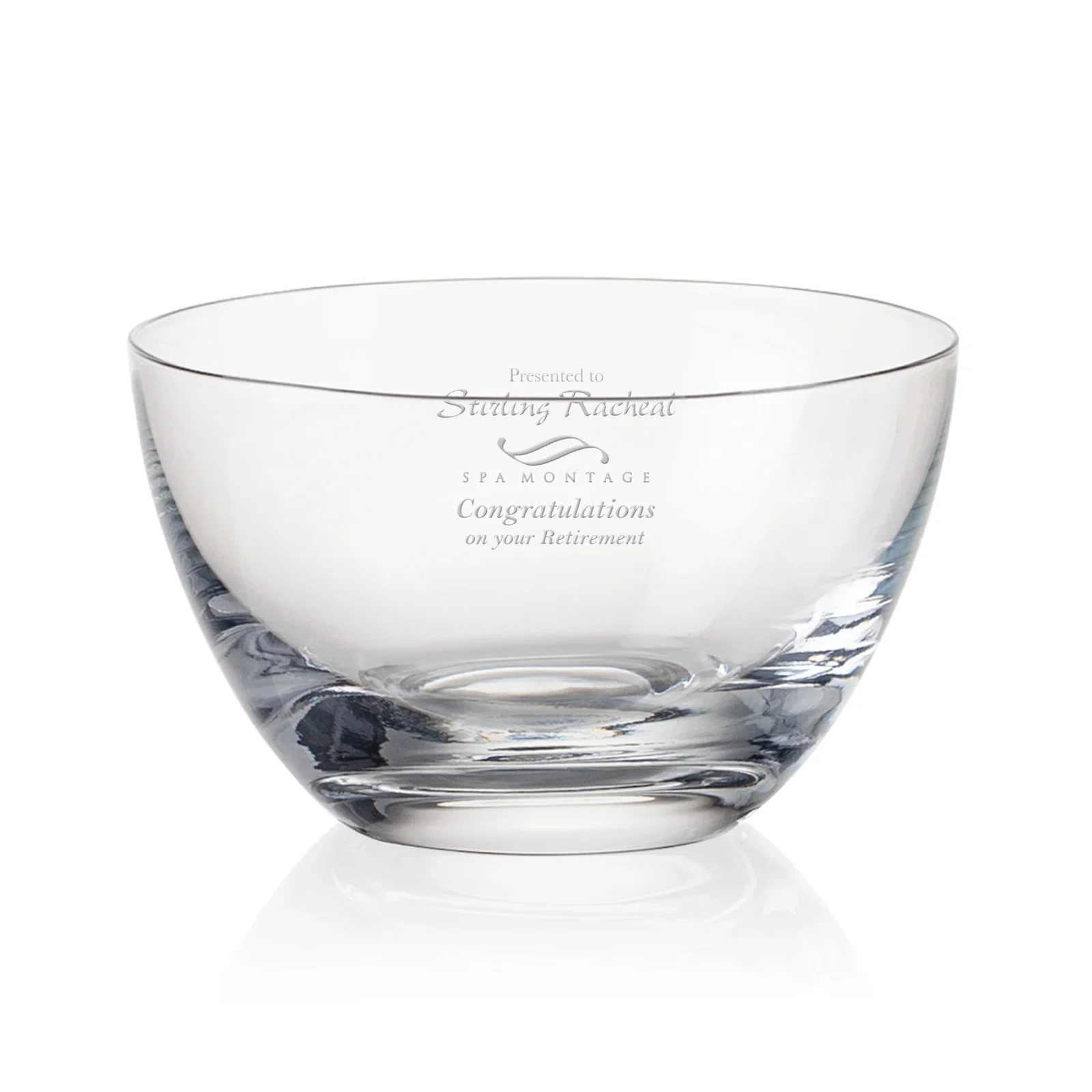 Custom Lead Free Crystalline Bowl with Outward-Rounded Walls for corporate award ceremonies