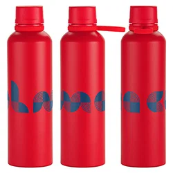 Avento 25 oz recycled aluminum bottle held in hand, custom branded promotional water bottle