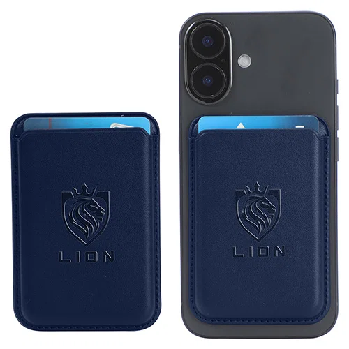 Close-up of the Avon branded phone wallet imprint area on the front