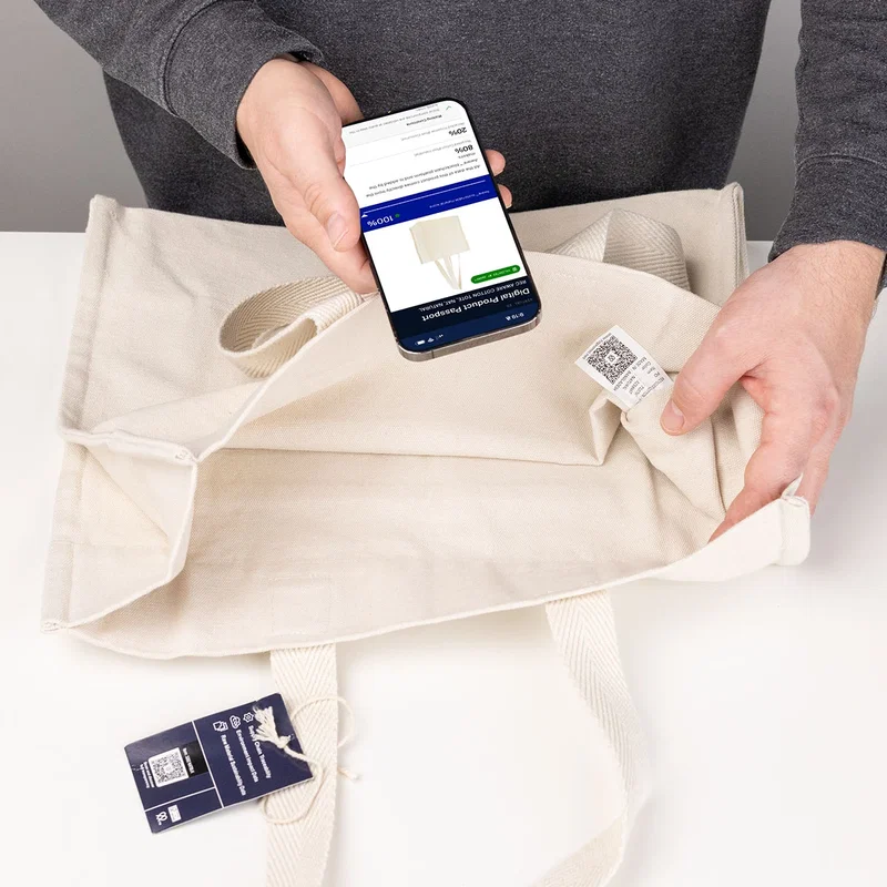 Aware™ 14 Oz. Recycled Cotton North/South Tote — view 11