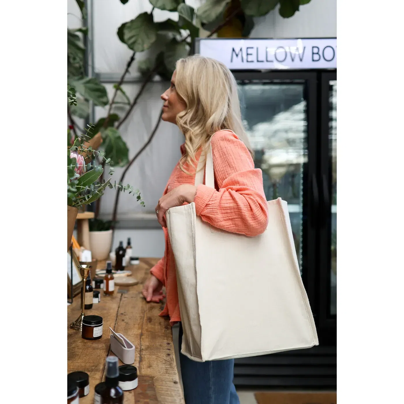 AWARE™ Recycled Cotton Market Tote Bag — view 4