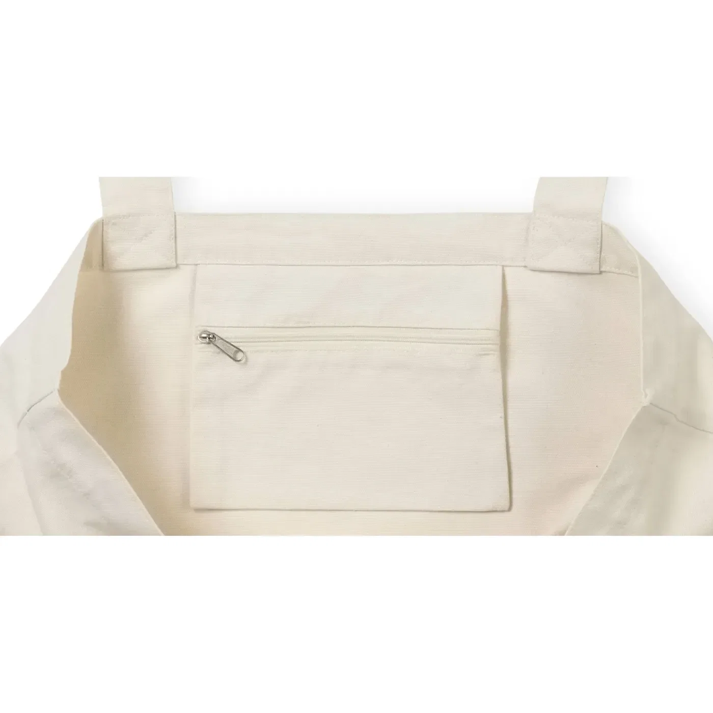 AWARE™ Recycled Cotton Shopper Tote Bag with Interior Zip Pocket — view 3