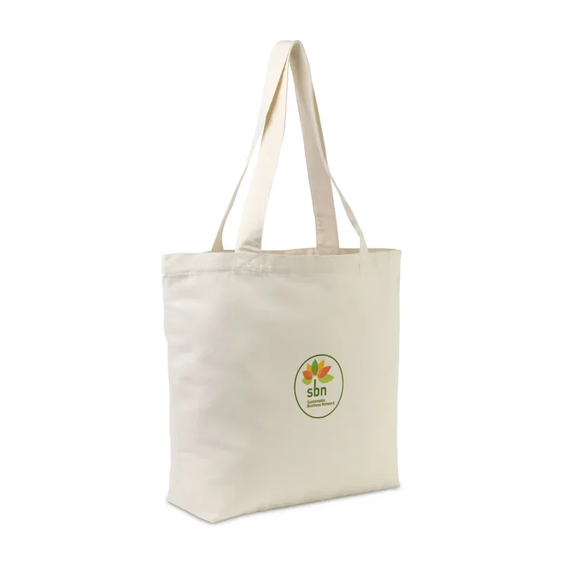 AWARE™ Recycled Cotton Shopper Tote Bag with Interior Zip Pocket — view 4
