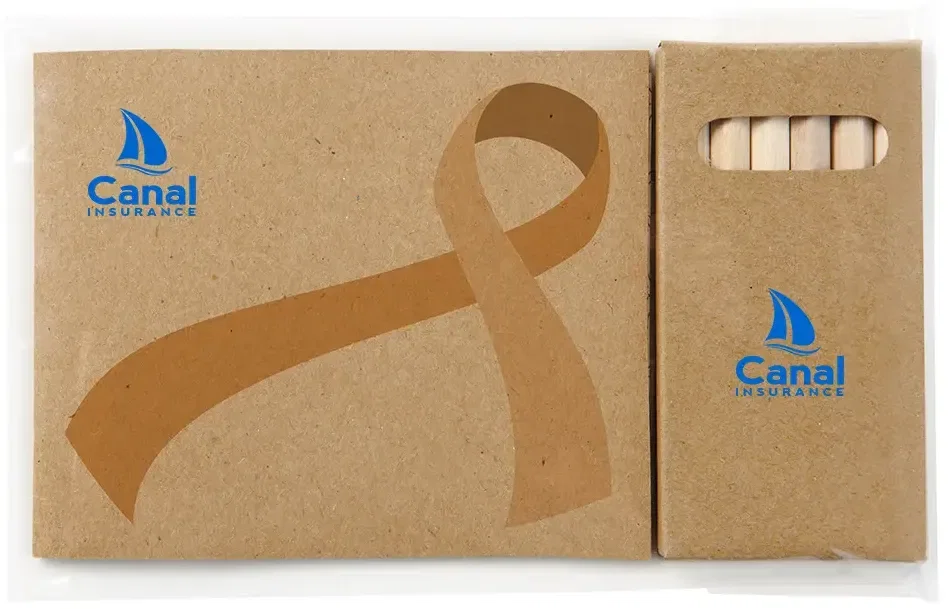 Awareness Ribbon Adult Coloring Book & Pencil Set — view 3