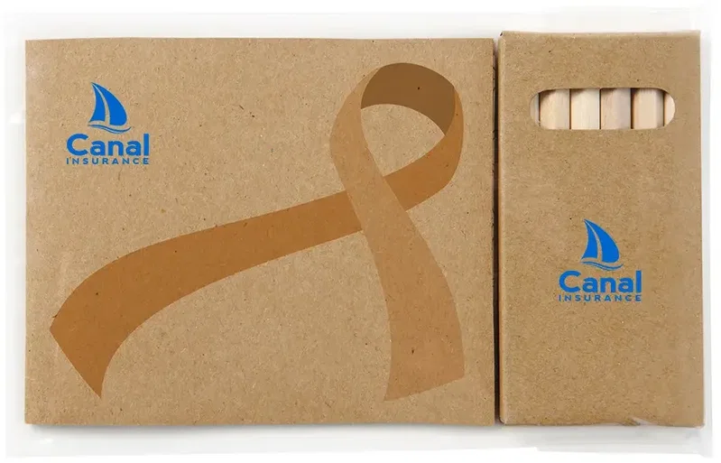 Awareness Ribbon Adult Coloring Book & Pencil Set — view 3