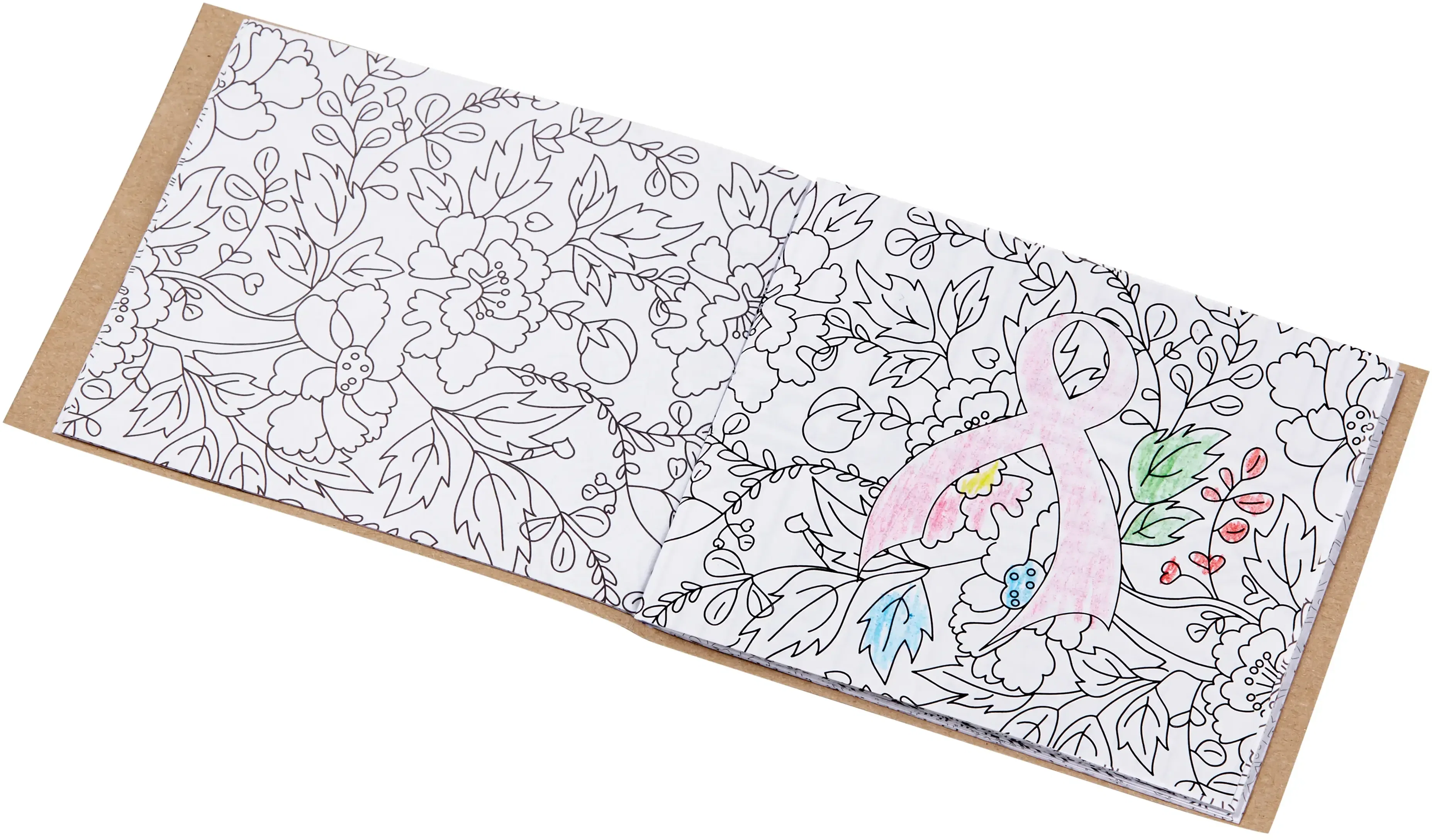 Awareness Ribbon Adult Coloring Book & Pencil Set — view 4