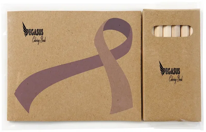 Awareness Ribbon Adult Coloring Book & Pencil Set — view 6