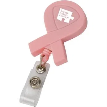 Awareness Ribbon Retractable Badge Reel with snap badge holder, hero front view
